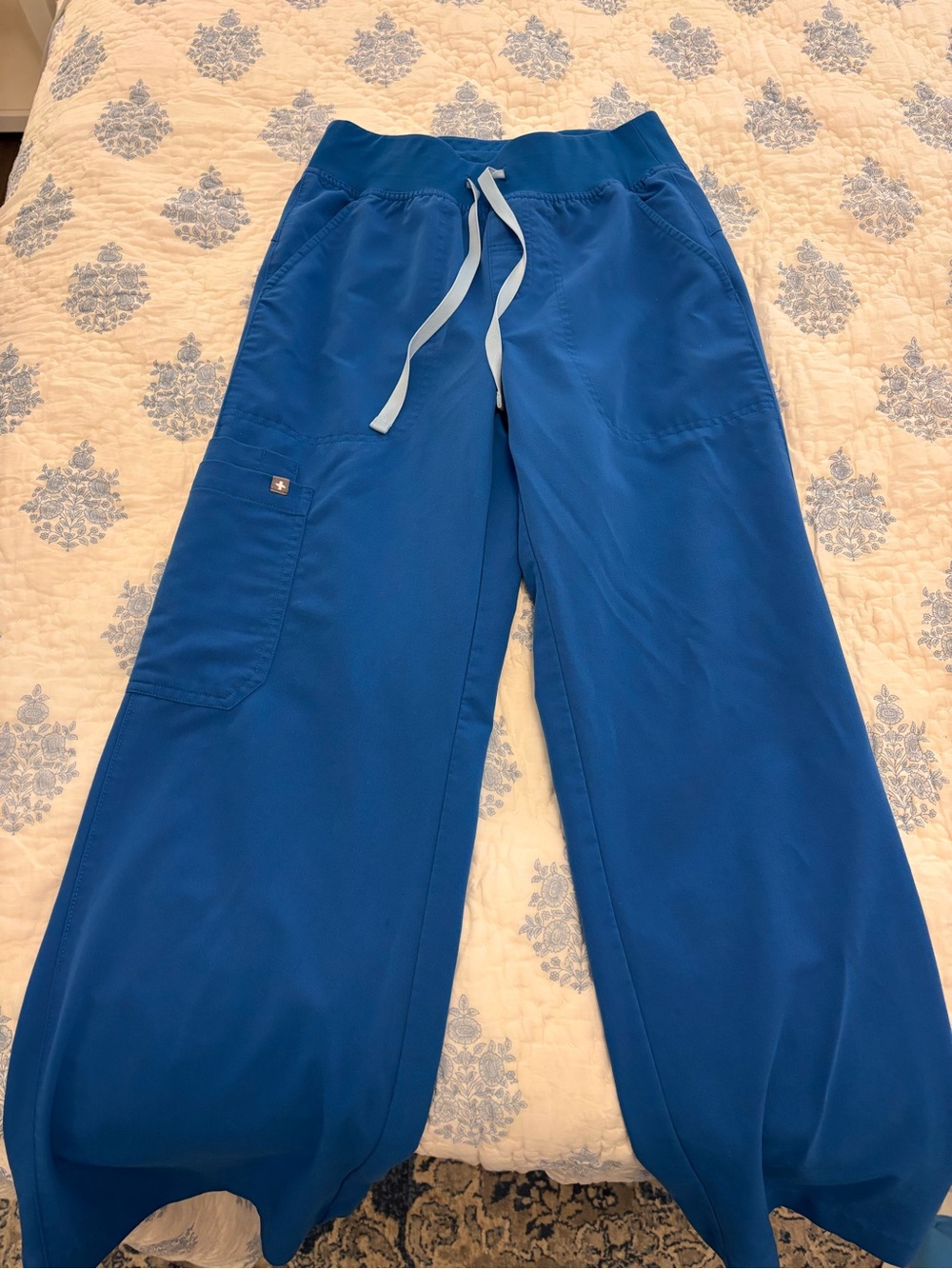 Figs Isabel Wide Leg Royal Blue
